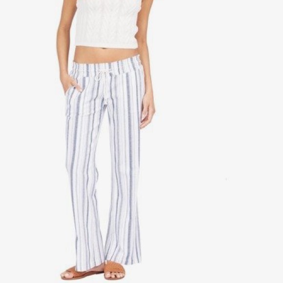 Roxy Pants - ROXY Oceanside Flared Striped Beach Pants